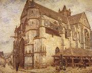 The Church at Moret-Icy Weather Alfred Sisley